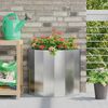 vidaXL Planter Silver 60 x 30 x 50 cm Galvanised Steel