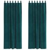 vidaXL Blackout Curtains 2 pcs Dark Green 140 x 260 cm Velvet