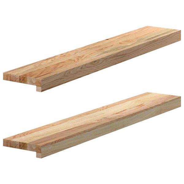 vidaXL Window Sills 2 pcs Untreated 90x15x2 cm Solid Wood Oak