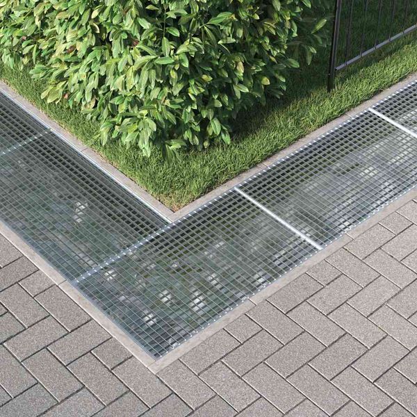 vidaXL Grating Silver 30 x 30 x 2 cm Hot-Dip Galvanised Steel