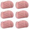 vidaXL Throw Blankets 6 pcs Pink 270 x 240 cm Fleece