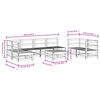 vidaXL 8 Piece Garden Lounge Set Solid Wood Pine