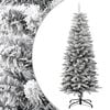vidaXL Artificial Slim Christmas Tree with Flocked Snow 120 cm PVC&PE