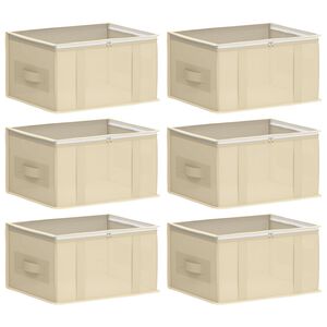 vidaXL Storage Box with Transparent Top Window 6 pcs Non-woven fabric