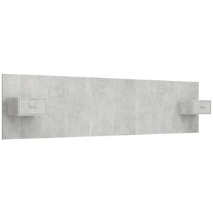 vidaXL Bed Headboard with Cabinets Concrete Grey Engineered Wood