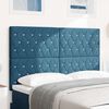 vidaXL LED Headboard with LED Strip Lights Dark Blue 160 cm Polyester