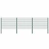 vidaXL Fence Panel with Posts Iron 522x120 cm Green