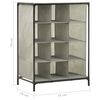 vidaXL Shoe Rack 55x36x76 cm Non-Woven Fabric and Steel Grey