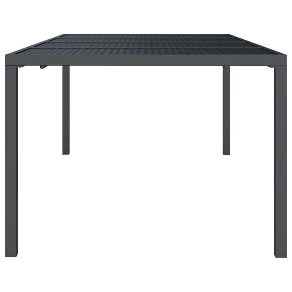 vidaXL Garden Table Anthracite 200x100x72 cm Steel