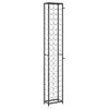 vidaXL Wine Rack for 57 Bottles Black 34x18x200 cm Wrought Iron