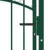 vidaXL Fence Gate Emmen with Arched Top Steel 100x86 cm Green