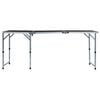 vidaXL Foldable Camping Table Grey Aluminium 180x60 cm