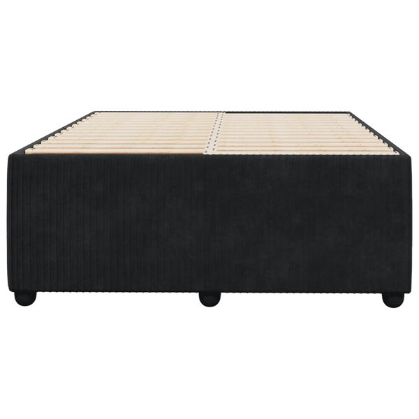 vidaXL Bed Frame without Mattress Black 120x190 cm Small Double Velvet