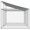 vidaXL Dog Cage with Roof and Doors Grey 6x2x2 m Galvanised Steel