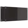 vidaXL Kitchen Backsplash 2 pcs Black 80 x 40 cm Tempered Glass