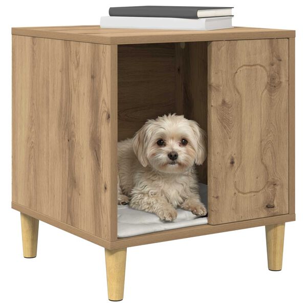 vidaXL Dog House Artisian Oak 44 x 42 x 49 cm Engineered Wood