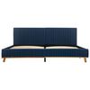 vidaXL Bed Frame without Mattress Blue Fabric 180x200cm
