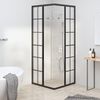 vidaXL Shower Cabin Frosted ESG 70x70x180 cm Black