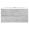 vidaXL Sink Cabinet with Built-in Basin Concrete Grey Engineered Wood