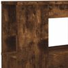 vidaXL LED Headboard Smoked Oak 140x18.5x103.5 cm Engineered Wood