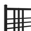 vidaXL Metal Headboard Black 200cm