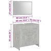 vidaXL Bathroom Furniture Set Concrete Grey Engineered Wood
