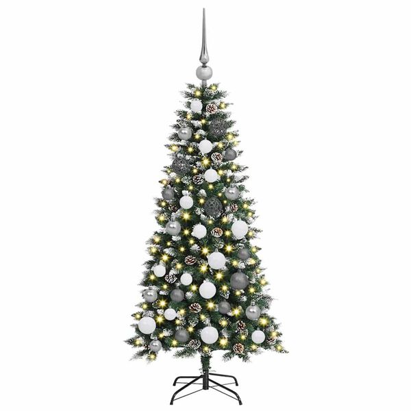 vidaXL Artificial Christmas Tree with 150 LEDs with Stand Green 120 cm