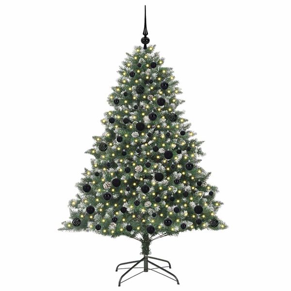 vidaXL Artificial Christmas Tree with Stand Green 126 x 126 x 180 cm