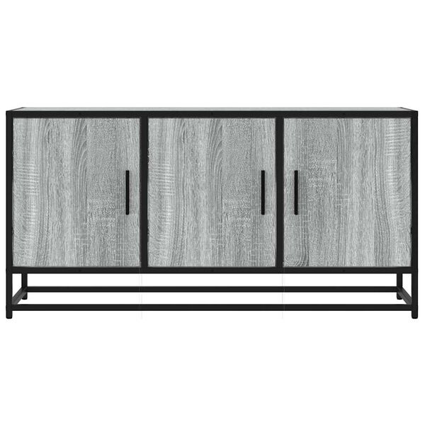 vidaXL TV Cabinet Grey Sonoma 100x35x50 cm Engineered Wood and Metal