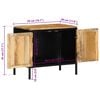 vidaXL Bedside Cabinet 2 pcs Brown and Black 50 x 30 x 45 cm