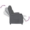 vidaXL Recliner Chair Grey Faux Leather