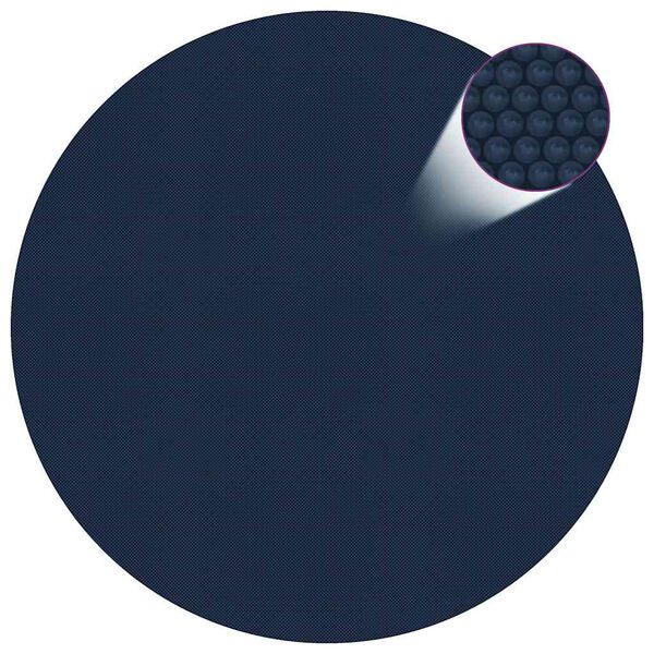 vidaXL Floating PE Solar Pool Film 455 cm Black and Blue