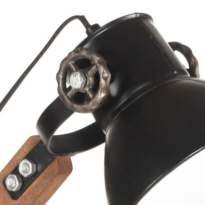 vidaXL Industrial Desk Lamp Black Round 58x18x90 cm E27