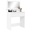 vidaXL Bedroom Dressing Tables High Gloss White 80 x 39.6 x 135 cm