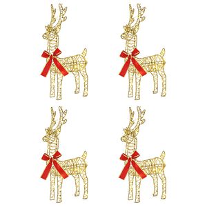 vidaXL Christmas Reindeer 4 pcs 160 LEDs Warm White 33 x 12 x 55 cm