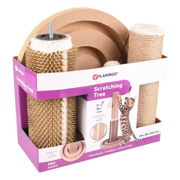 FLAMINGO Cat Scratching Tree Ayla 29x29x53.5 cm Cream