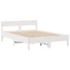 vidaXL Bed Frame without Mattress White 140x190 cm Solid Wood Pine