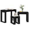 vidaXL Nesting Tables 3 pcs Black Oak Engineered Wood