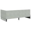 vidaXL Corner Bed Frame Light Grey 100 cm x 200 cm Velvet