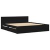 vidaXL Bed Frame with Headboard without Mattress Black 200x200 cm