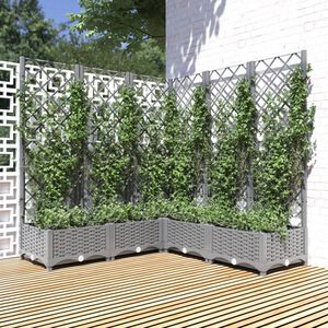 vidaXL Garden Planter Light Grey 120 x 120 x 121.5 cm