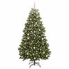 vidaXL Artificial Christmas Tree Green 180 cm PVC and Metal