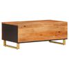 vidaXL Coffee Table Brown and Black 100x54x40 cm Solid Wood Mango