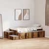 vidaXL Storage Bed Frame with Storage Old Wood 80 cm Engineered Wood