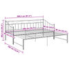 vidaXL Pull-out Sofa Bed Frame without Mattress Grey Metal 90x200 cm