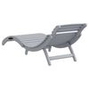 vidaXL Sun Lounger Grey 184x55x64 cm Solid Wood Acacia