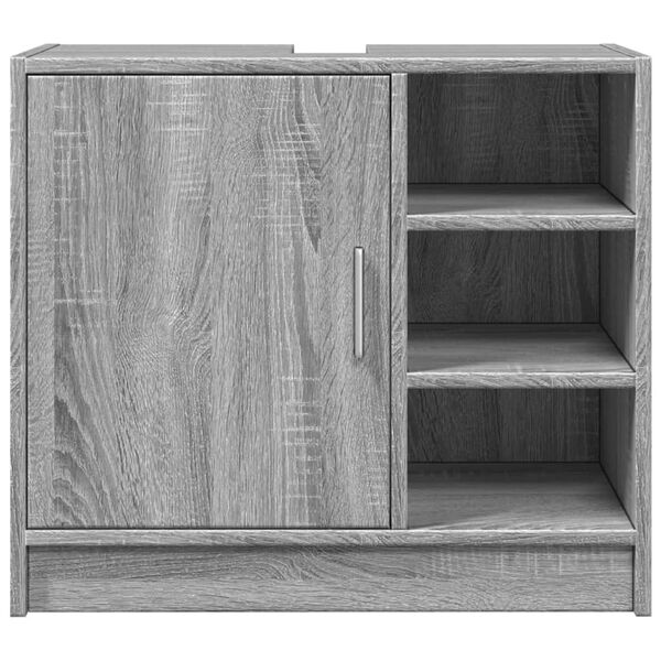 vidaXL Sink Cabinet Grey Sonoma 63x29x55 cm Engineered Wood