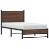 vidaXL Metal Bed Frame without Mattress Brown Oak 90x200 cm