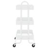 vidaXL 3-Tier Trolley White 43x34x79 cm Steel
