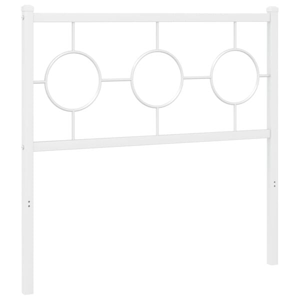 vidaXL Metal Replace Headboard White 90 cm